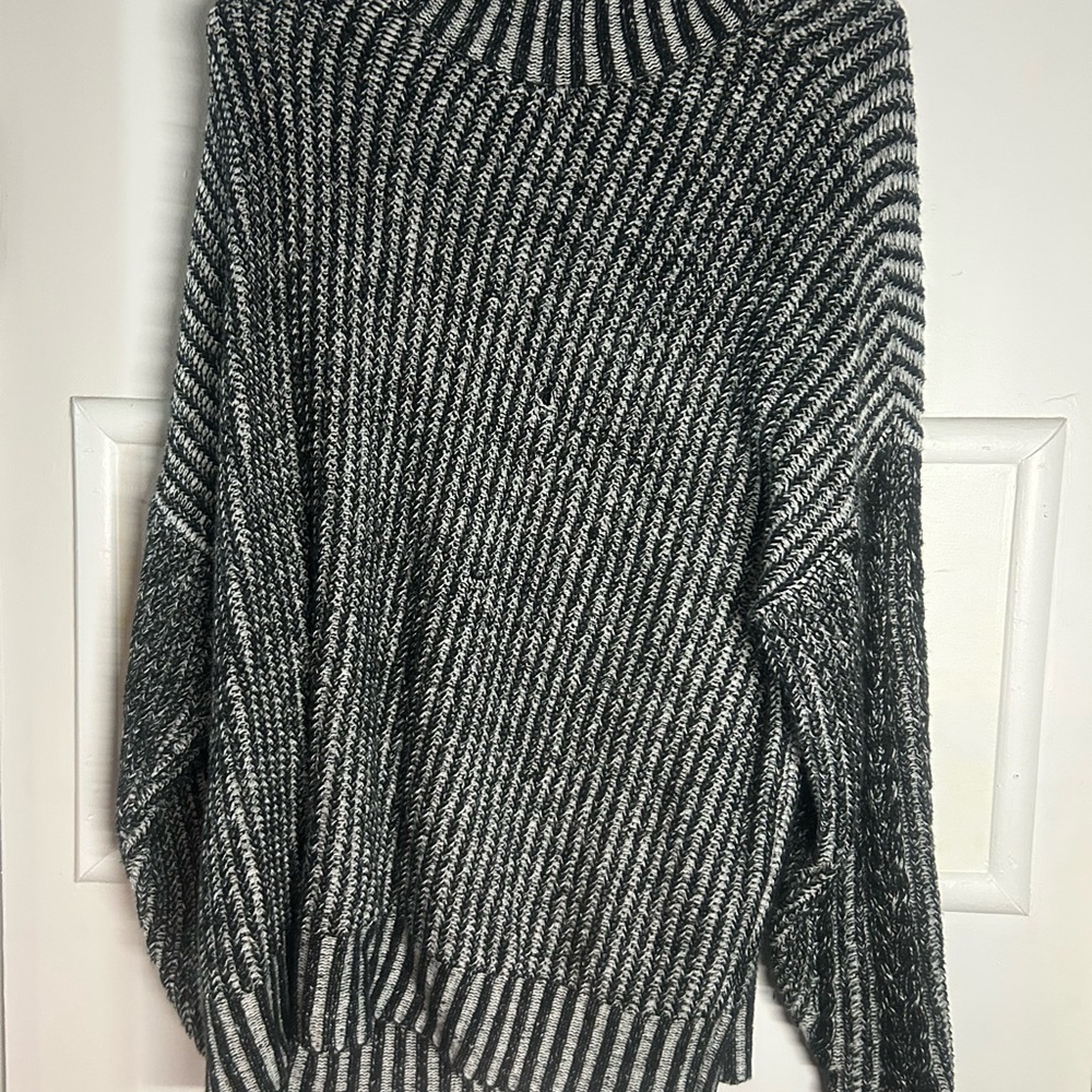 Striped Black and White Women's Sweater